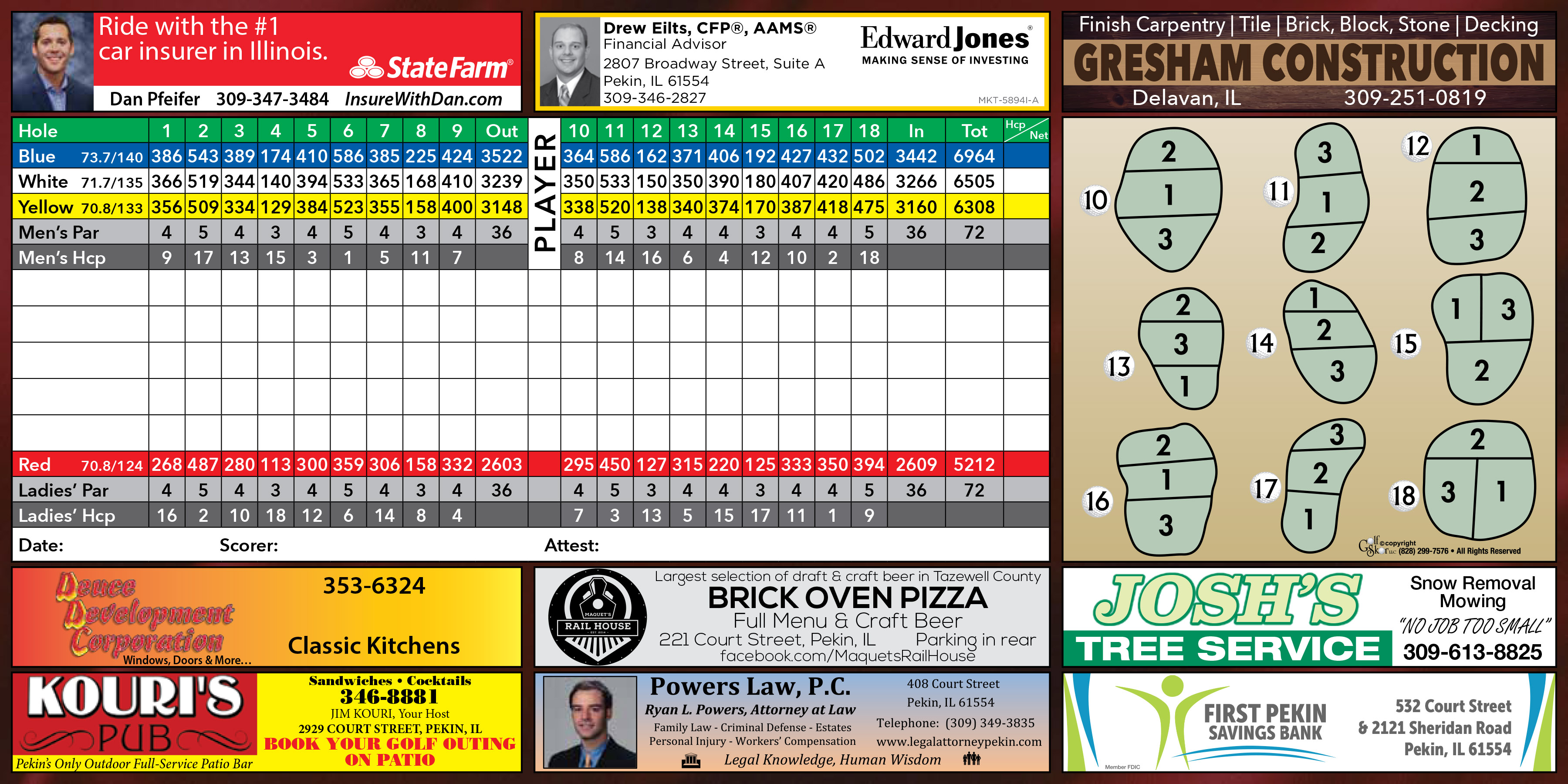 Lick Creek, Pekin, Illinois Golf course information and reviews.