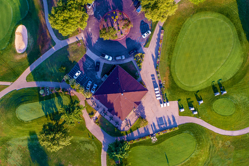 View of clubhouse from above